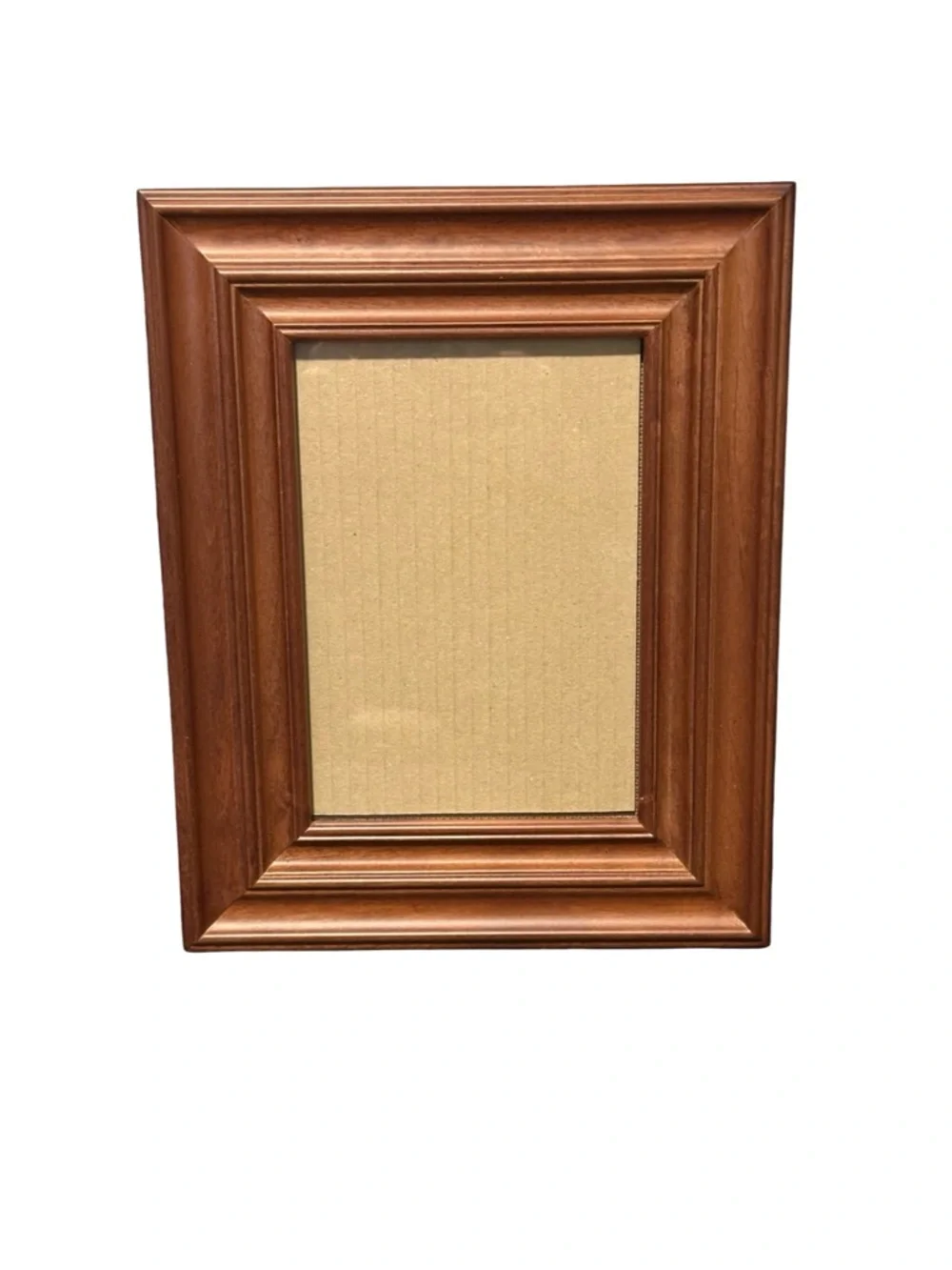 Wood Picture Frame 5x7 Brown Classic Beveled Tabletop Wall Display